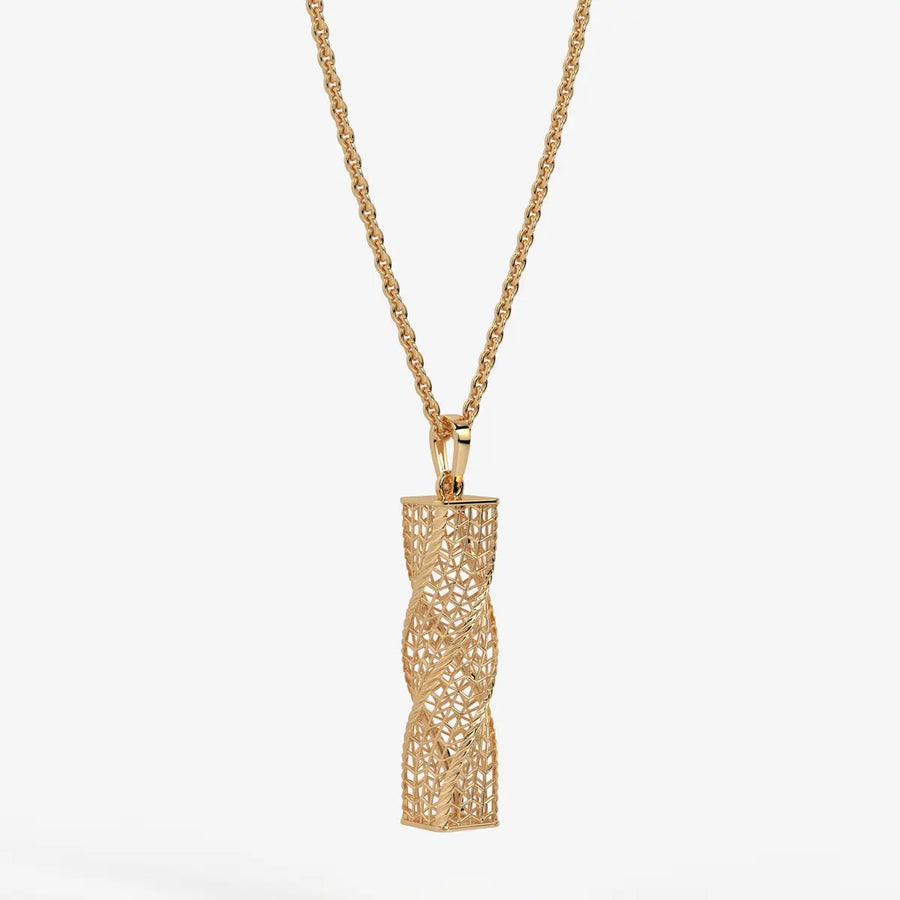 Spiral Mesh Bar Pendant
