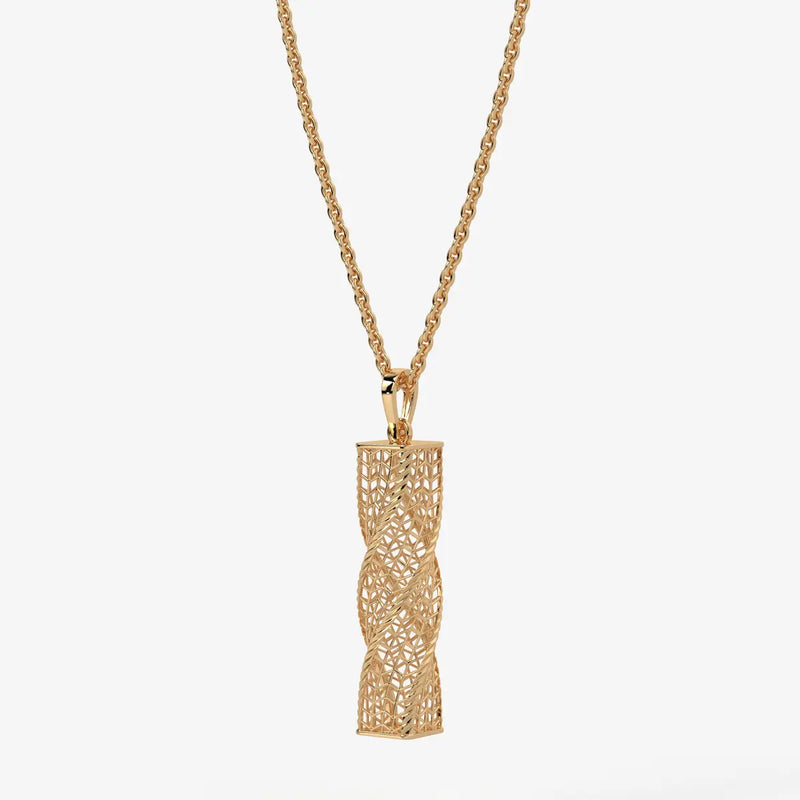 Spiral Mesh Bar Pendant