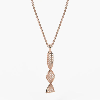 Twisted Lattice Drop Pendant