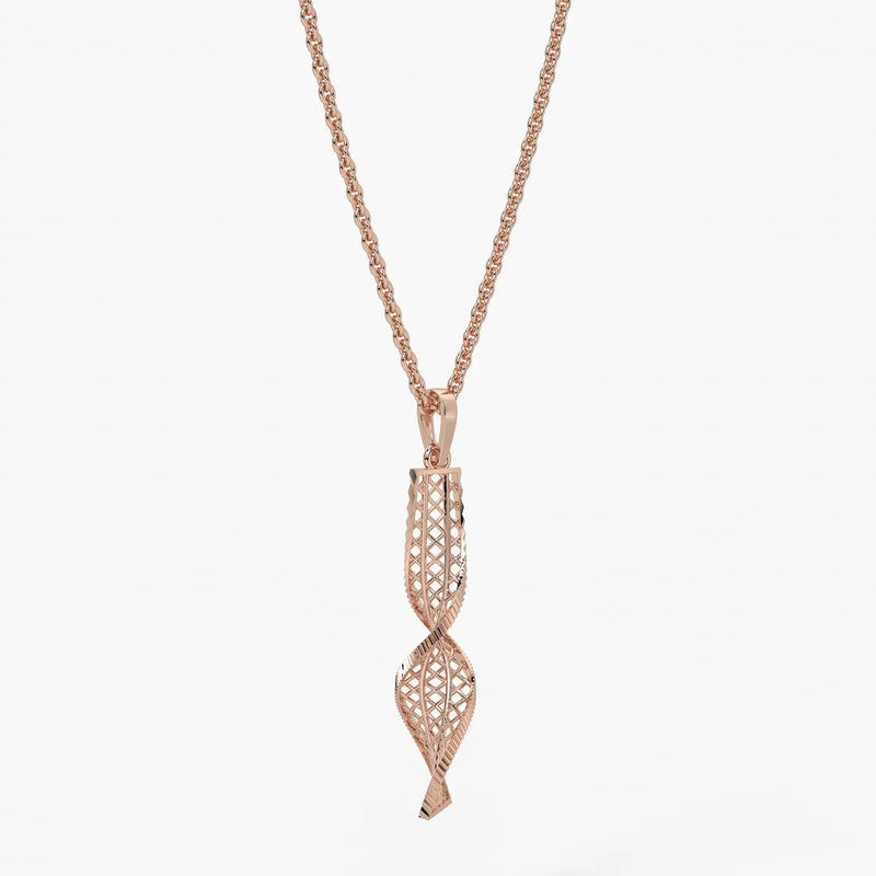 Twisted Lattice Drop Pendant