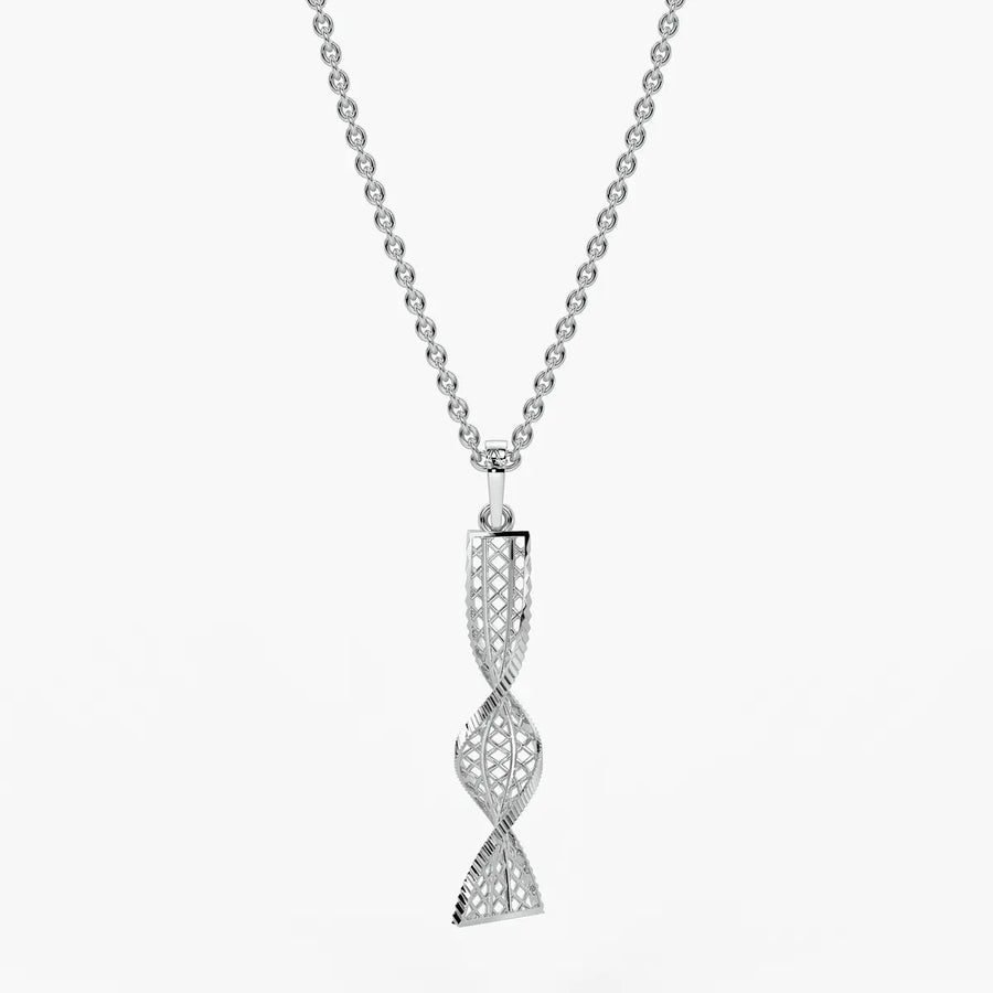 Twisted Lattice Drop Pendant
