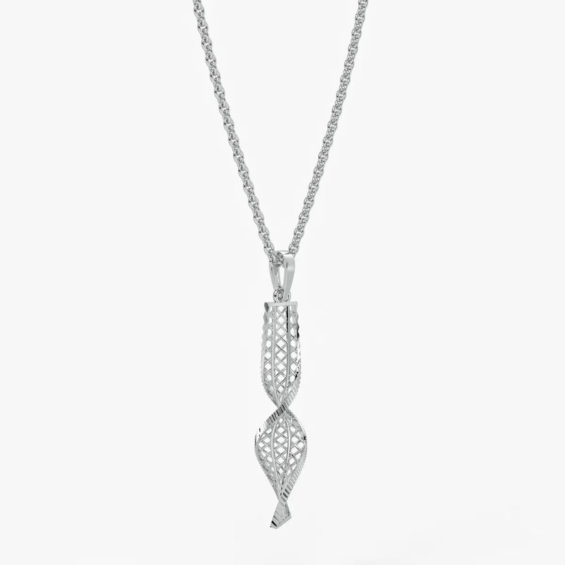 Twisted Lattice Drop Pendant