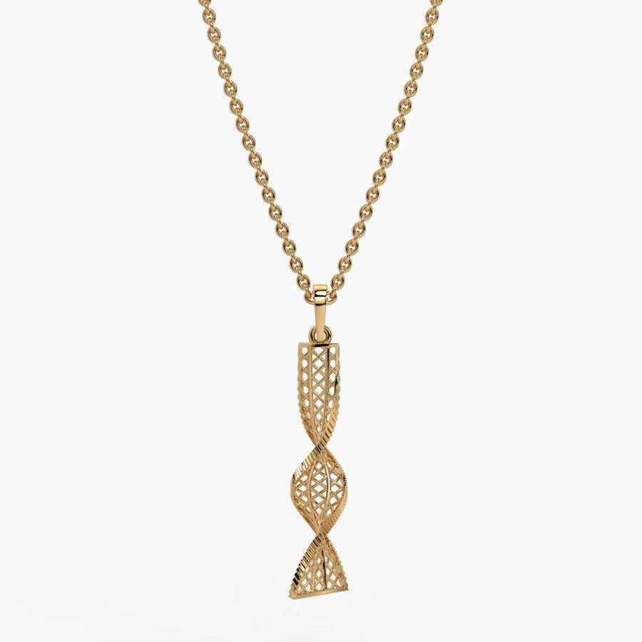 Twisted Lattice Drop Pendant