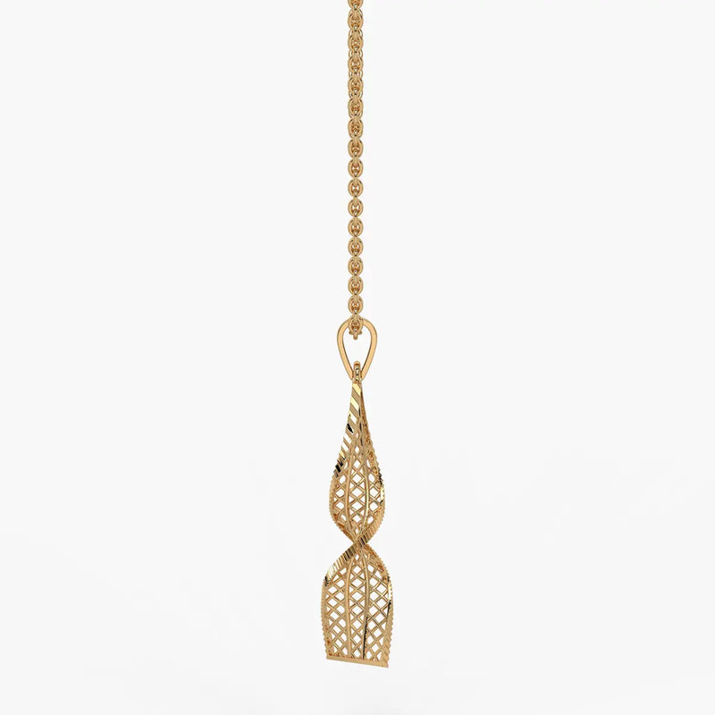 Twisted Lattice Drop Pendant