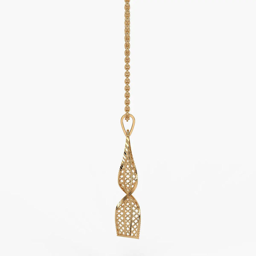 Twisted Lattice Drop Pendant