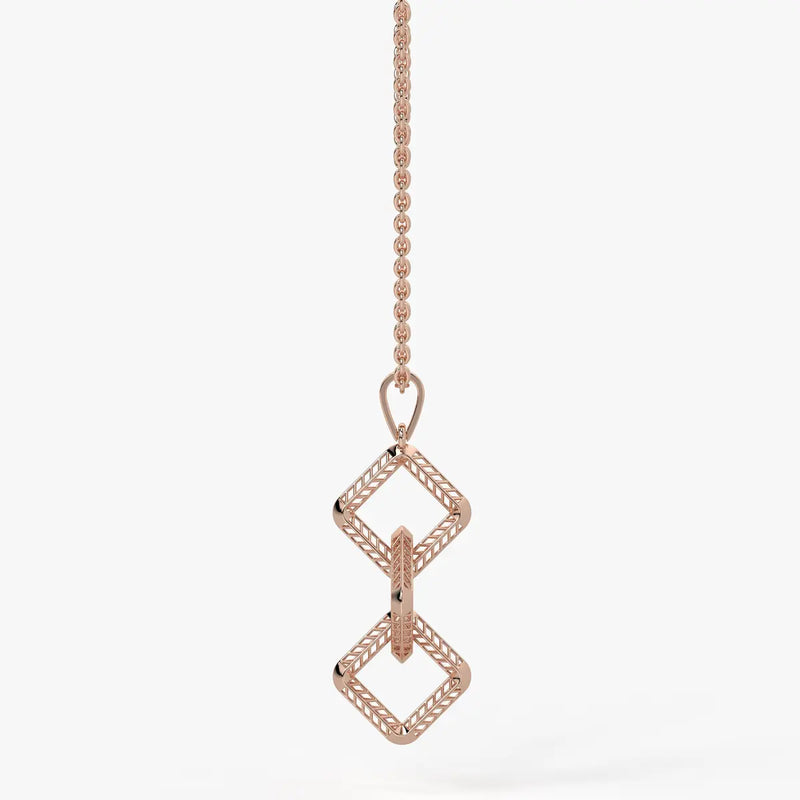 Interlinked Geometric Link Pendant