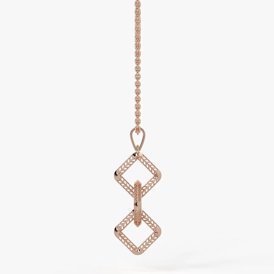 Interlinked Geometric Link Pendant