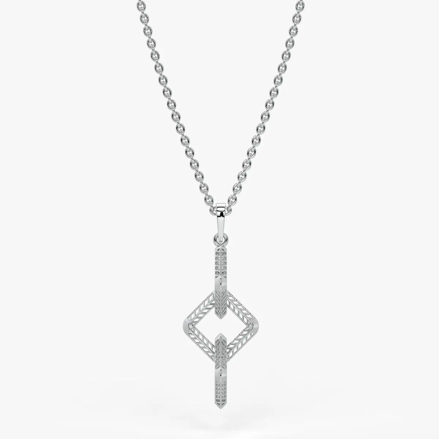 Interlinked Geometric Link Pendant