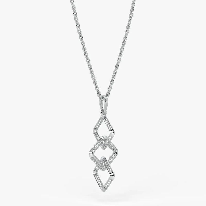 Interlinked Geometric Link Pendant