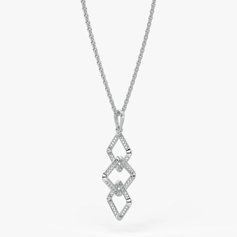 Interlinked Geometric Link Pendant