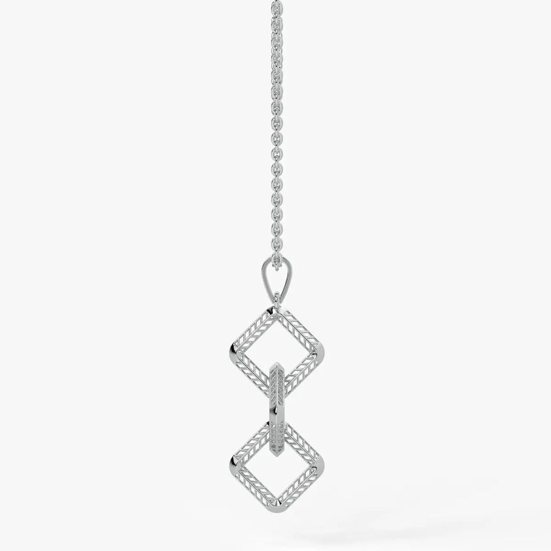 Interlinked Geometric Link Pendant