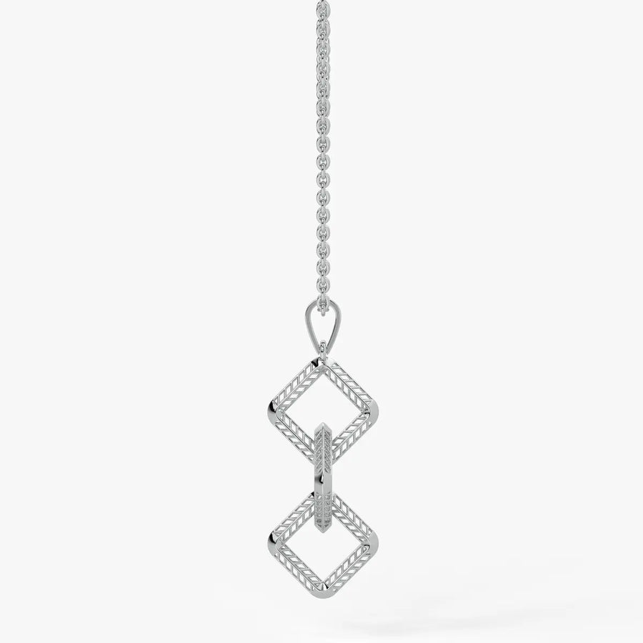 Interlinked Geometric Link Pendant