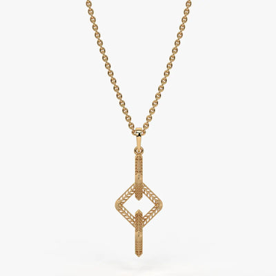 Interlinked Geometric Link Pendant