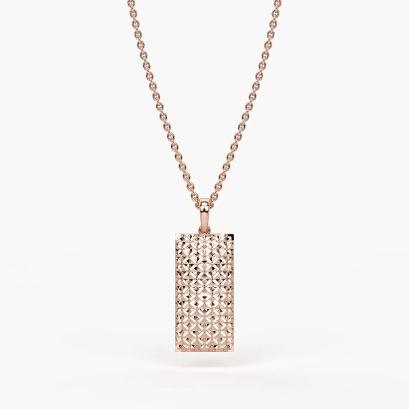 Geometric Rectangle Lattice Pendant