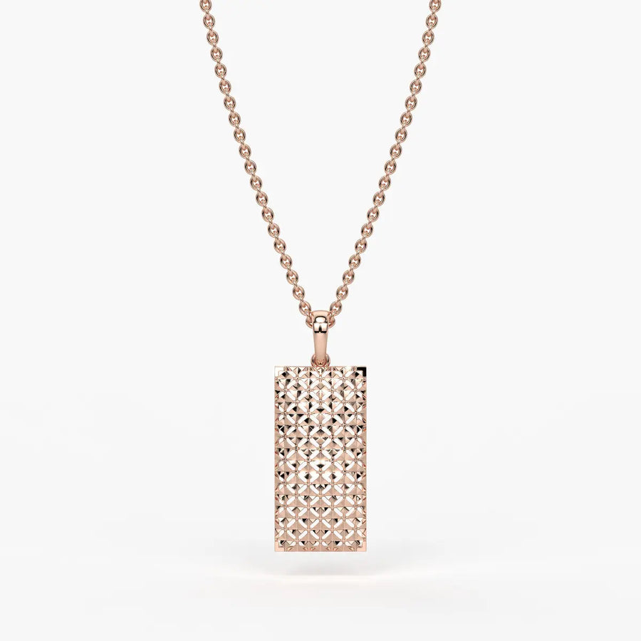 Geometric Rectangle Lattice Pendant