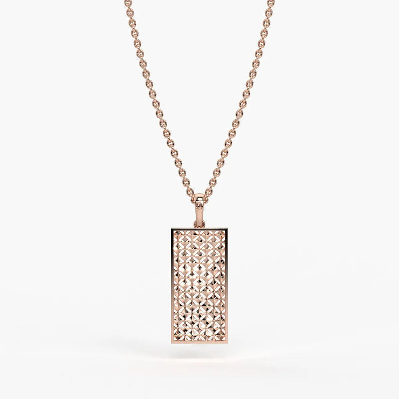 Geometric Rectangle Lattice Pendant