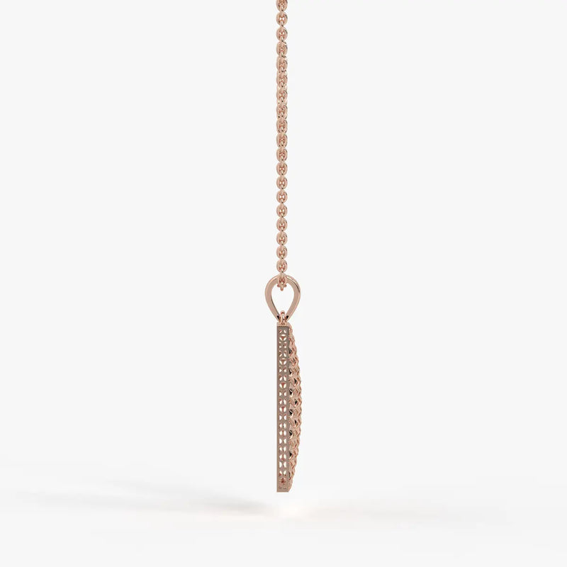 Geometric Rectangle Lattice Pendant