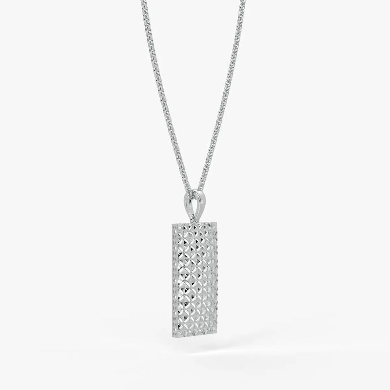 Geometric Rectangle Lattice Pendant