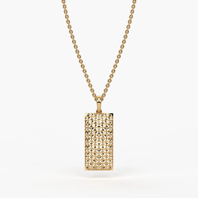 Geometric Rectangle Lattice Pendant
