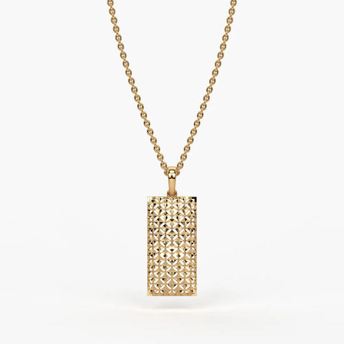 Geometric Rectangle Lattice Pendant