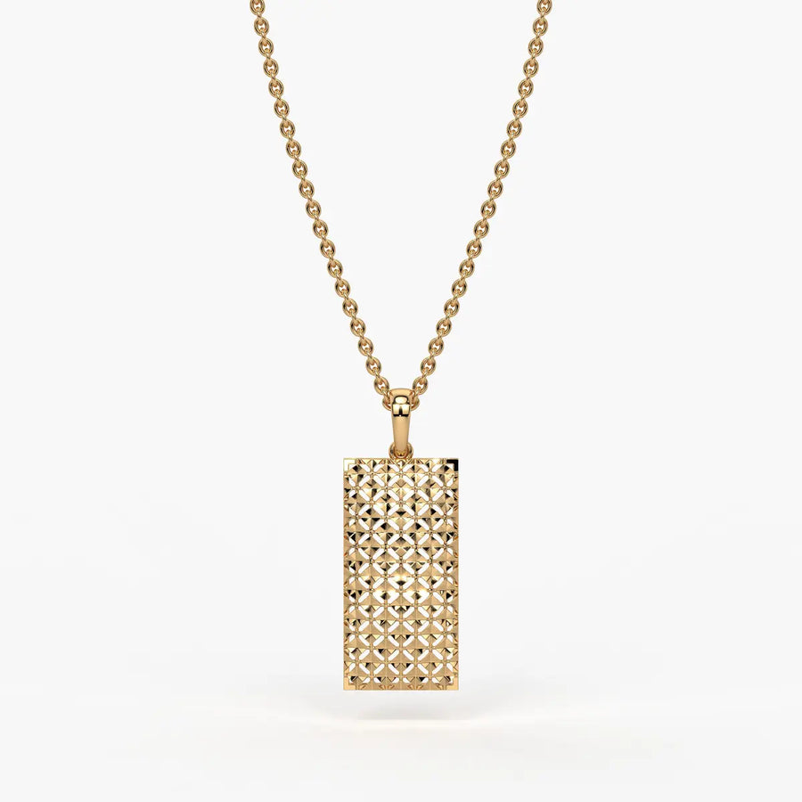 Geometric Rectangle Lattice Pendant