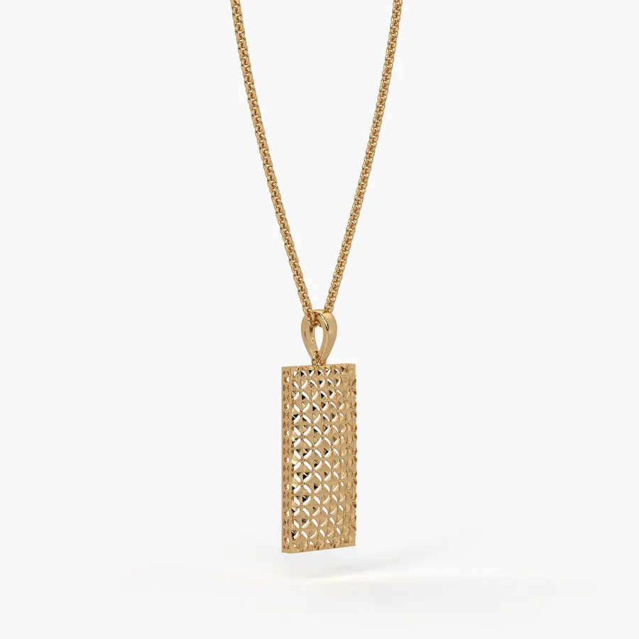 Geometric Rectangle Lattice Pendant