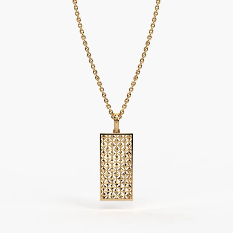 Geometric Rectangle Lattice Pendant