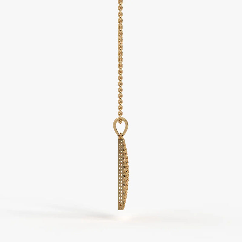 Geometric Rectangle Lattice Pendant