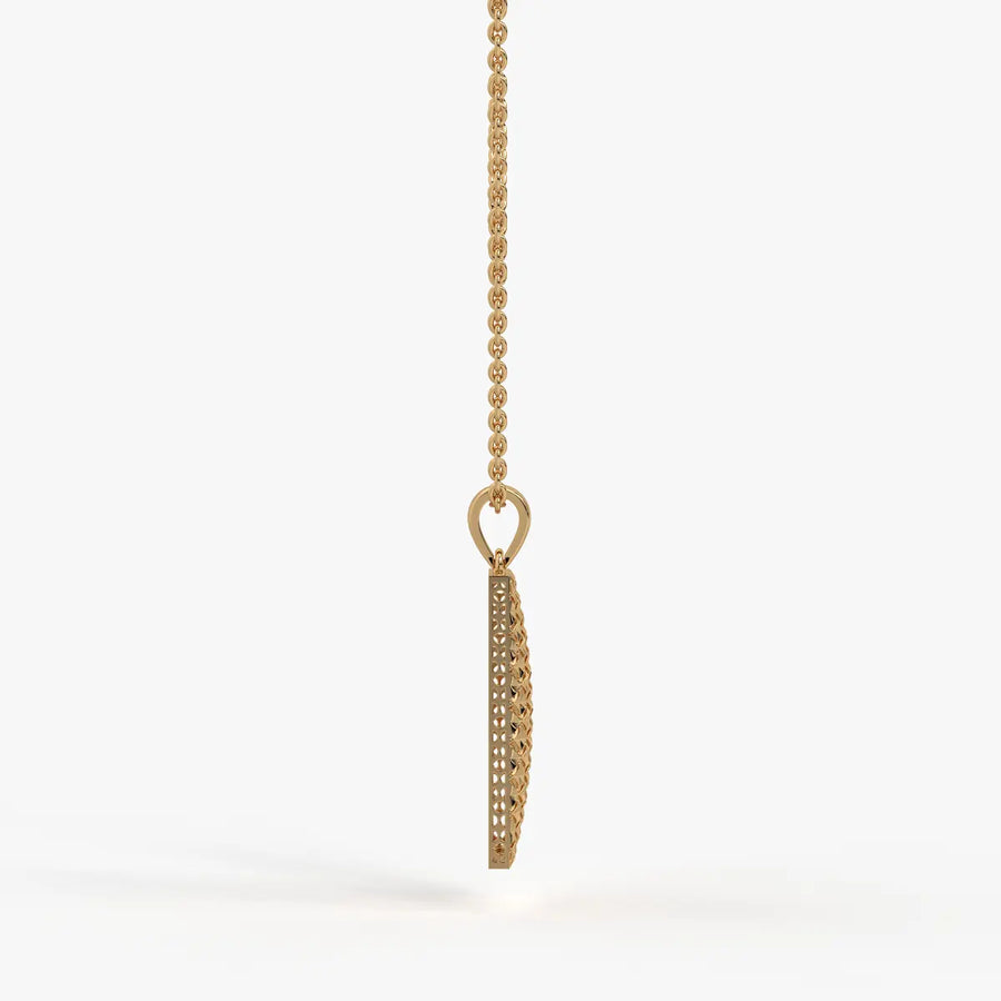 Geometric Rectangle Lattice Pendant