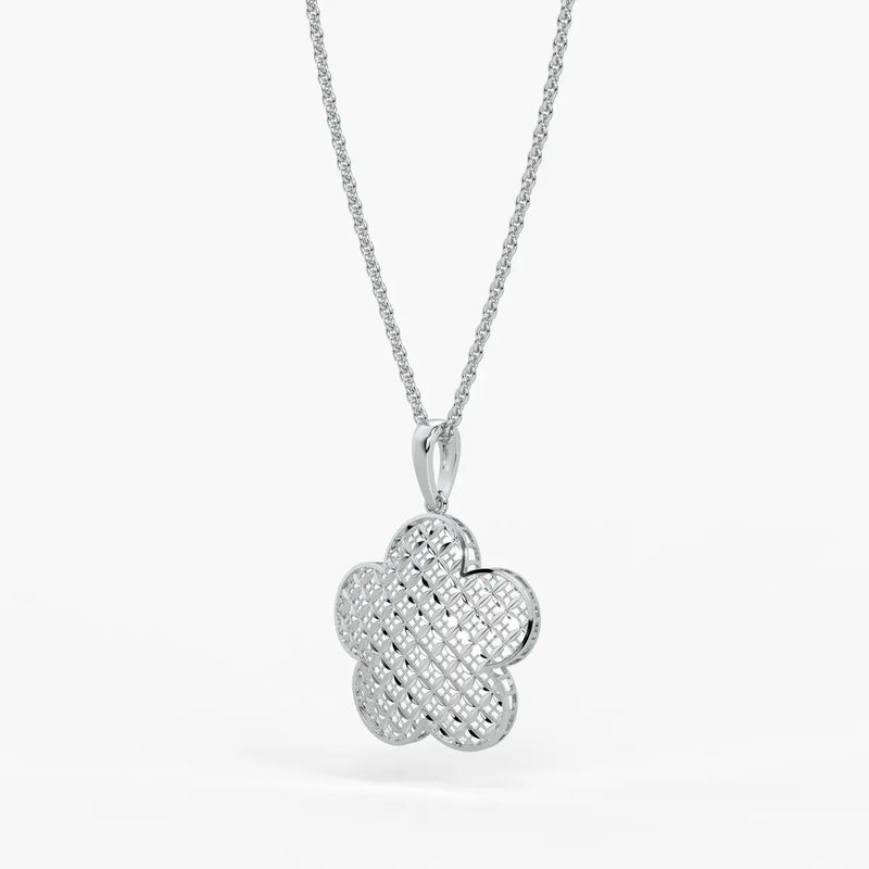 Petal Lattice Floral Pendant