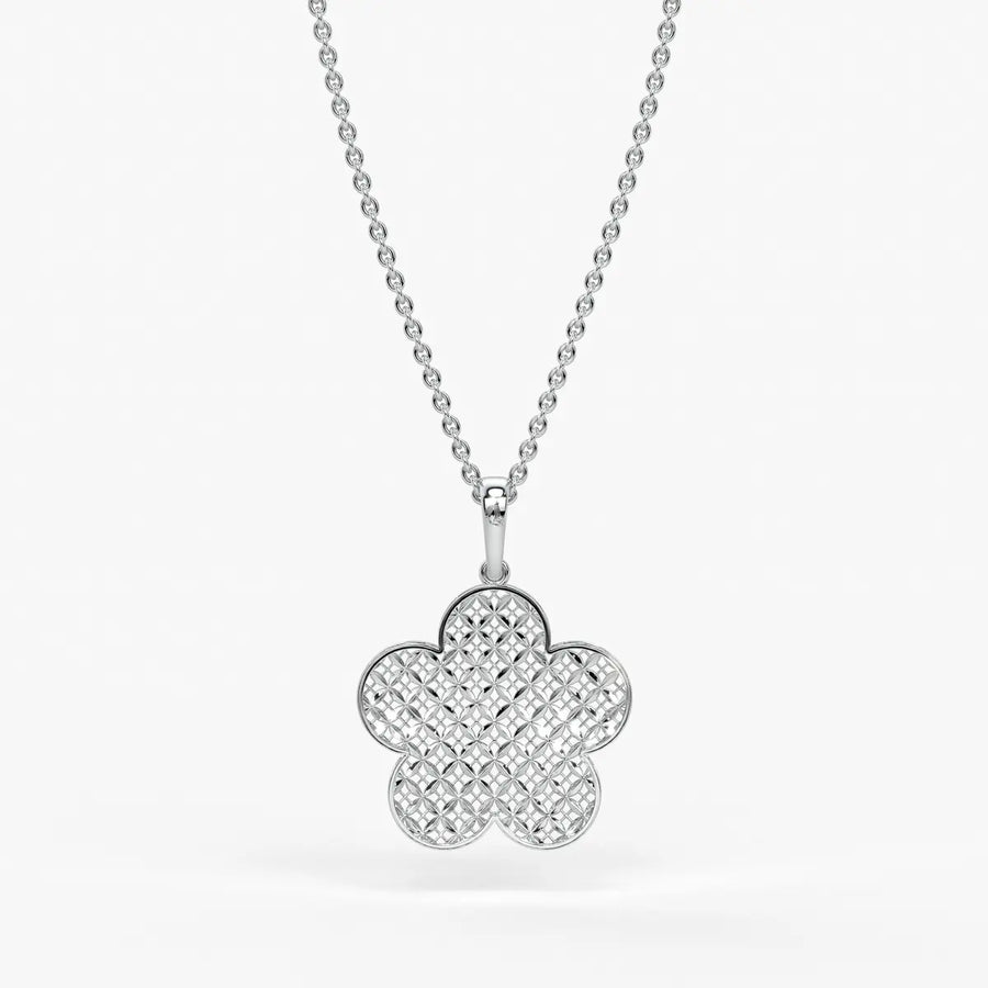 Petal Lattice Floral Pendant