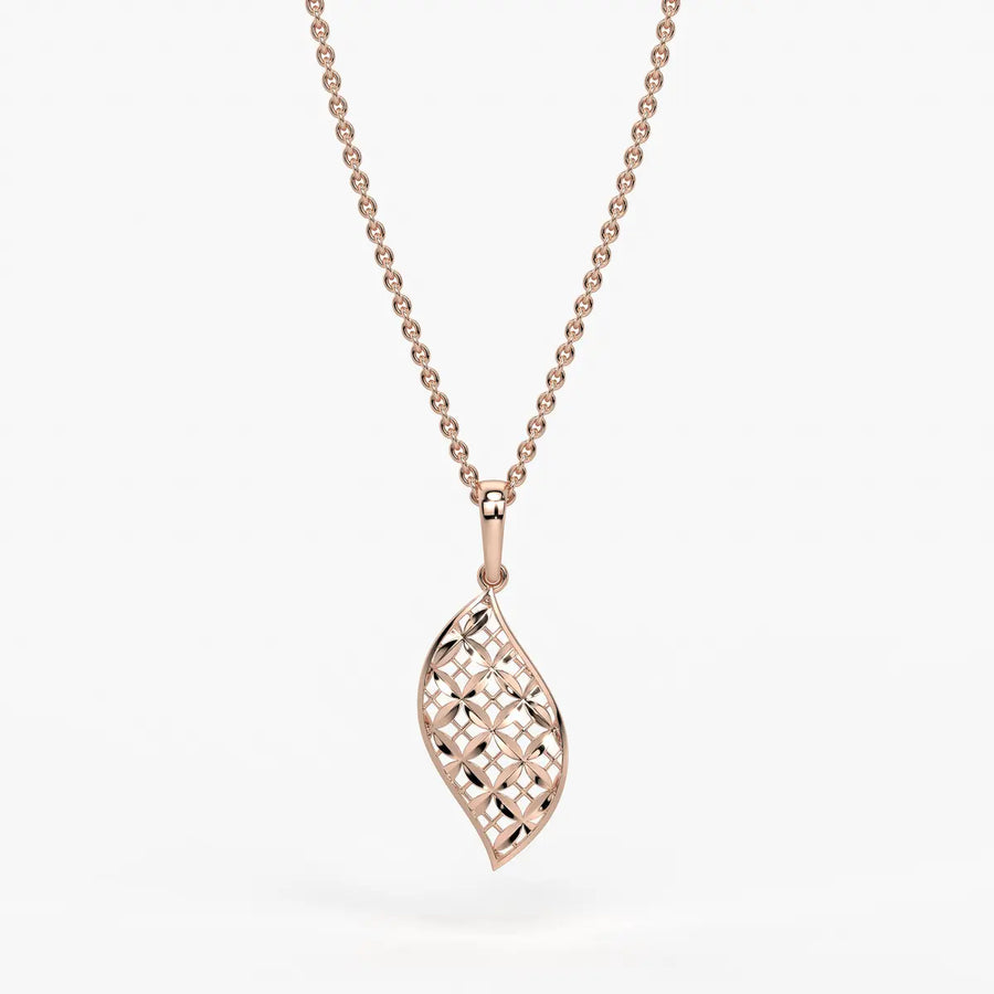 Filigree Leaf Cutout Pendant