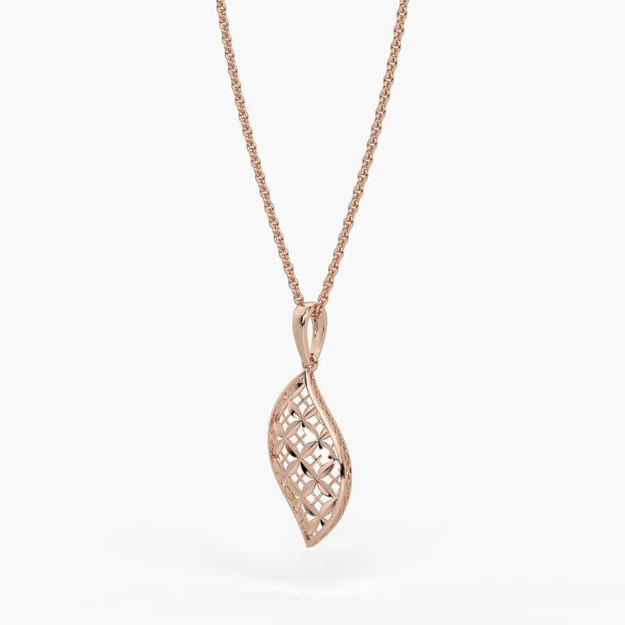 Filigree Leaf Cutout Pendant