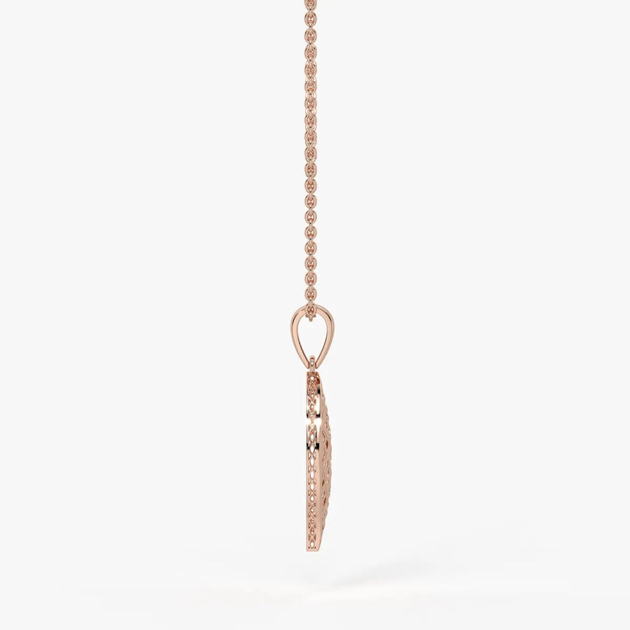 Filigree Leaf Cutout Pendant