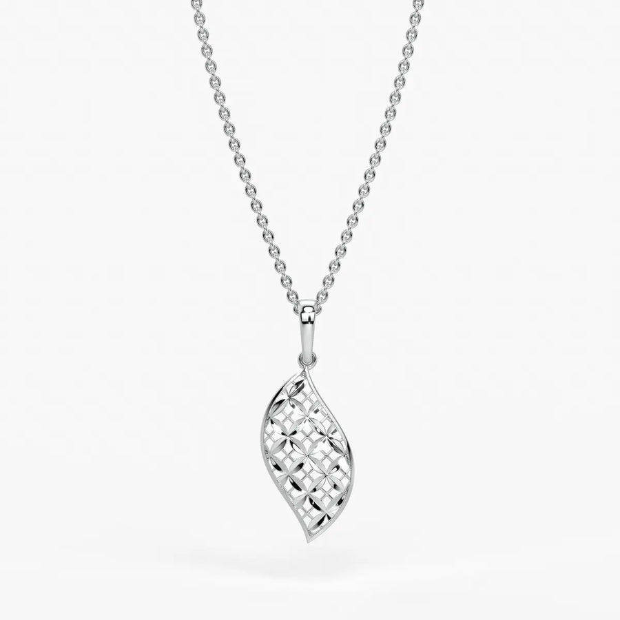 Filigree Leaf Cutout Pendant