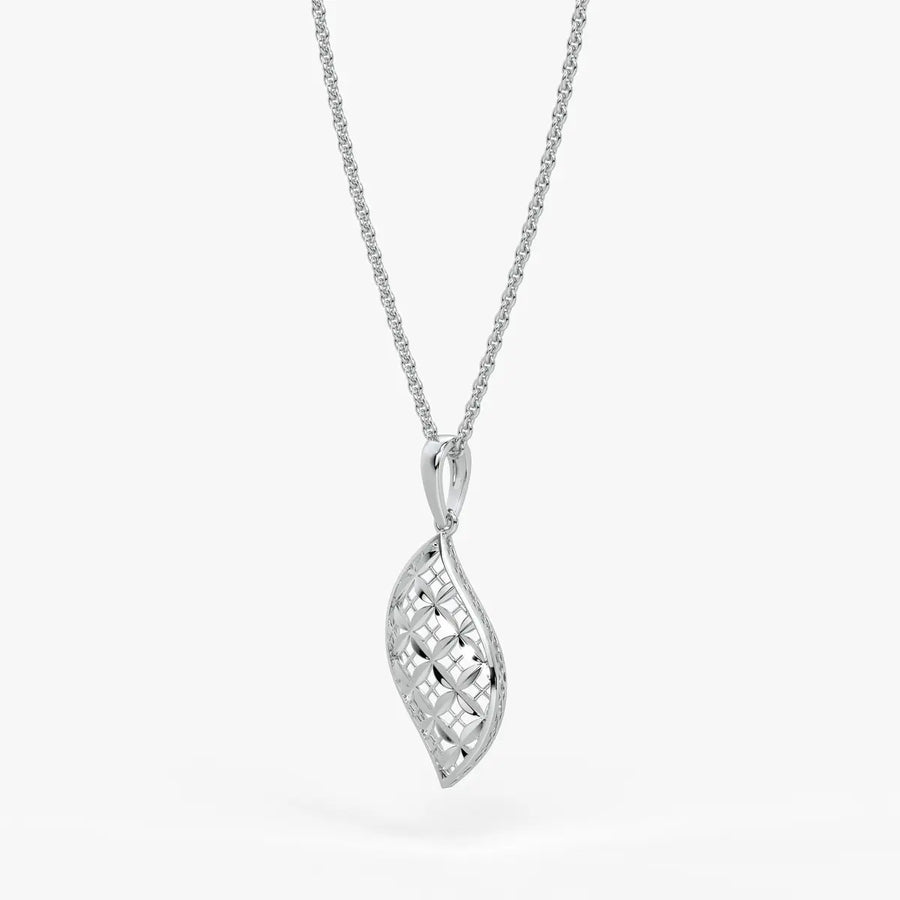 Filigree Leaf Cutout Pendant