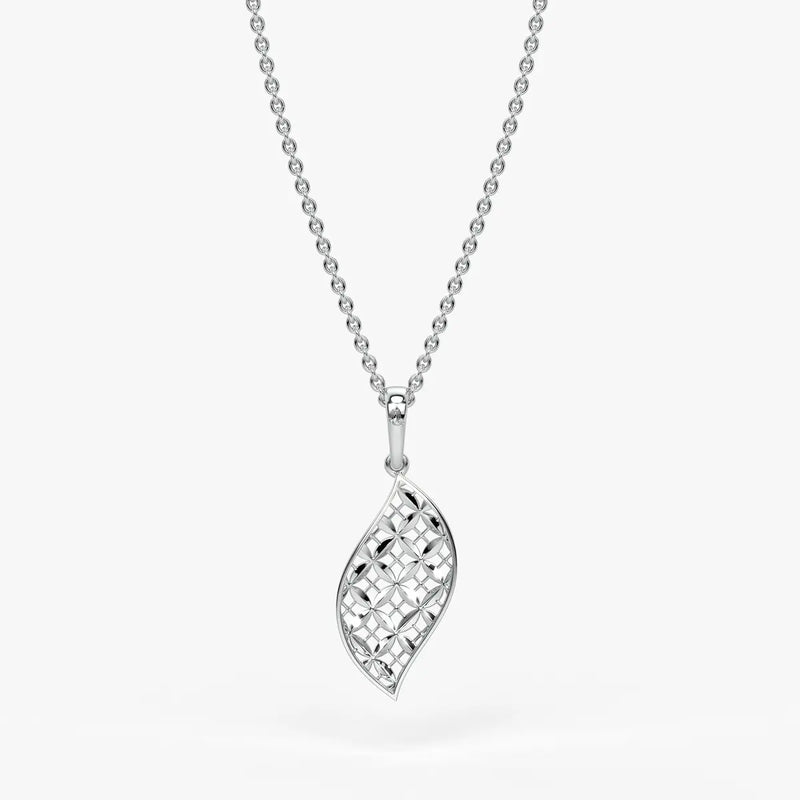 Filigree Leaf Cutout Pendant
