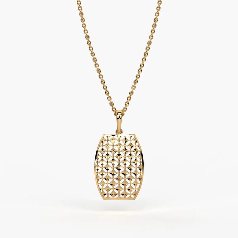 Oval Lattice Pendant