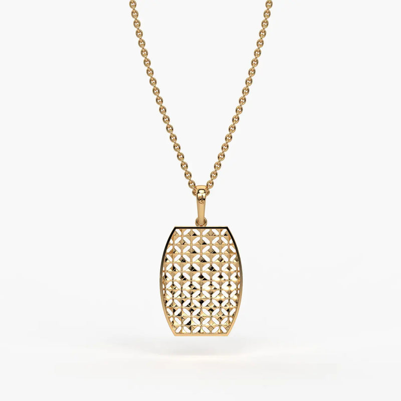 Oval Lattice Pendant