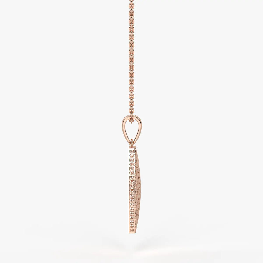 Rectangular Mesh Bar Drop Pendant