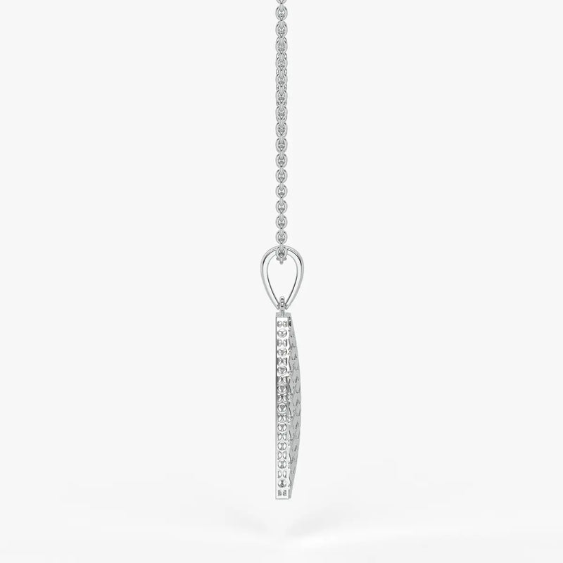 Rectangular Mesh Bar Drop Pendant