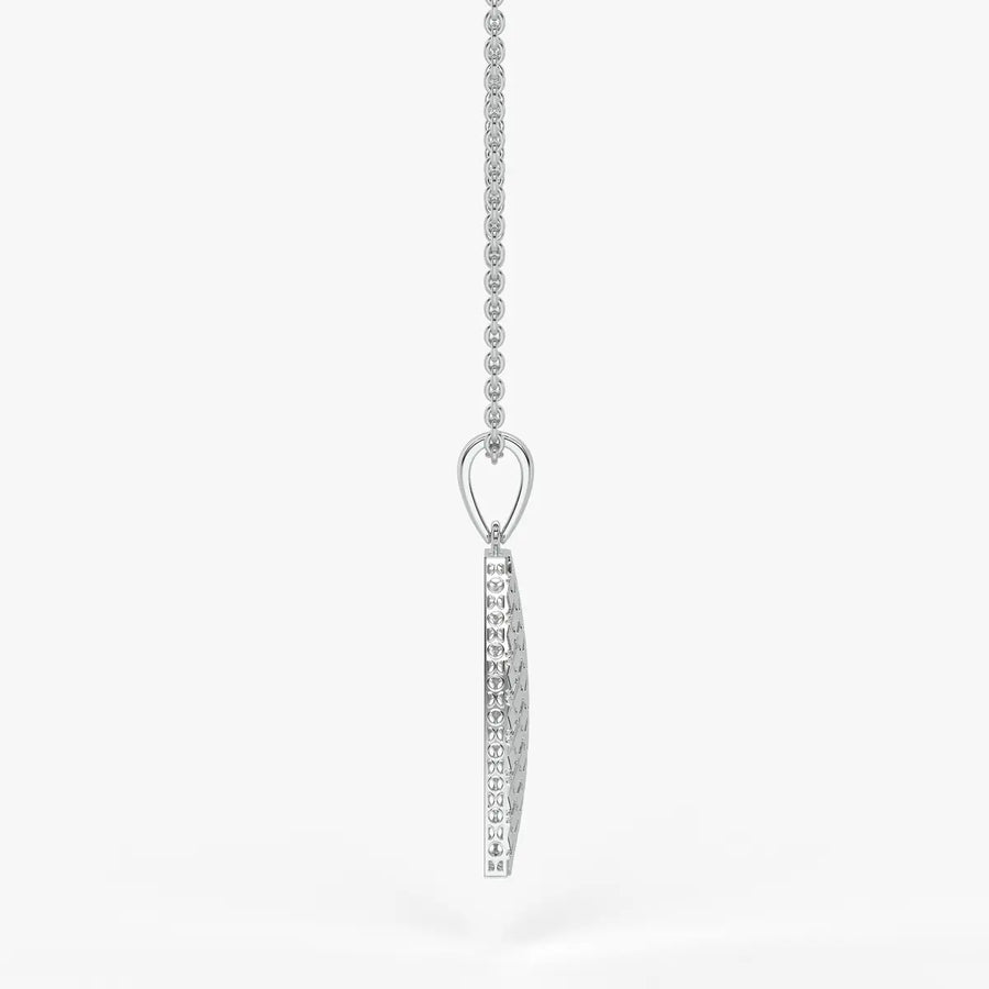 Rectangular Mesh Bar Drop Pendant