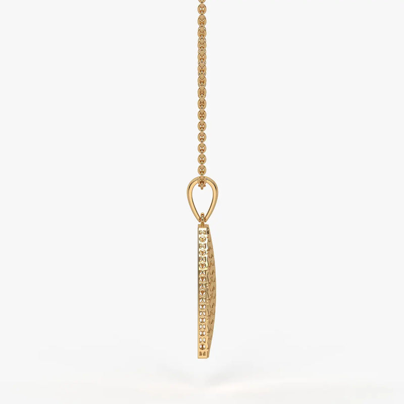Rectangular Mesh Bar Drop Pendant