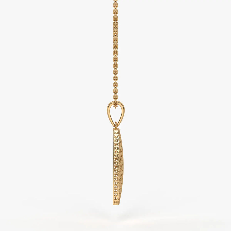 Rectangular Mesh Bar Drop Pendant