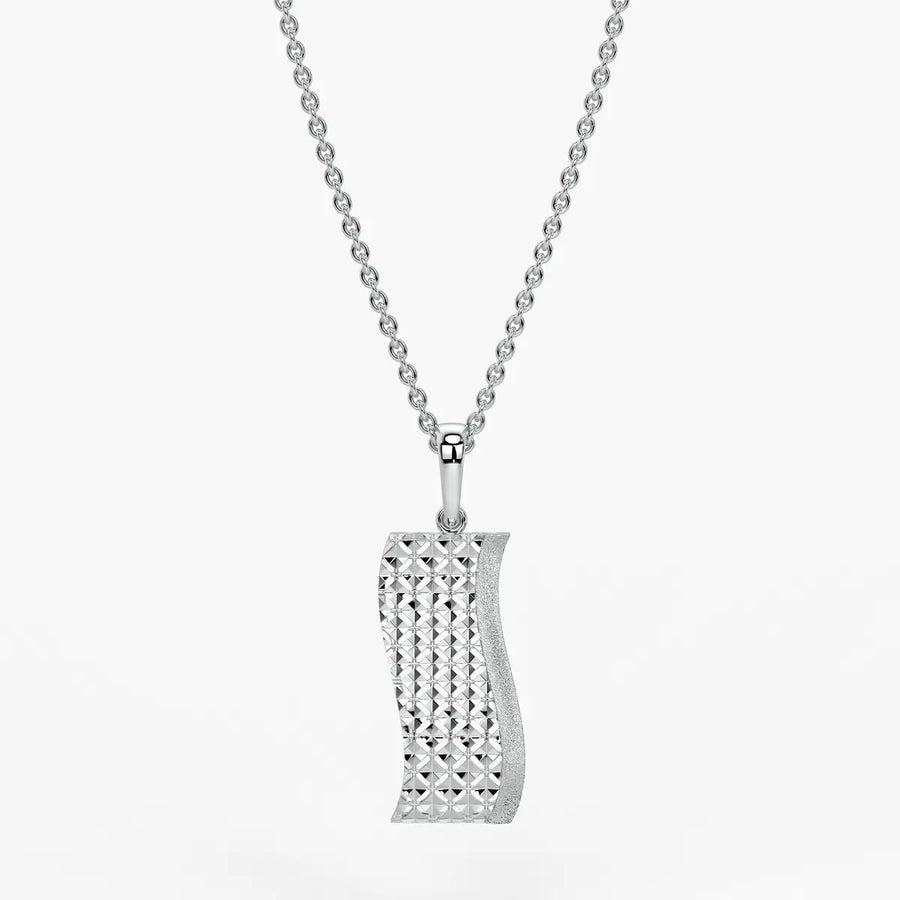 Rectangular Lattice Bar Drop Pendant