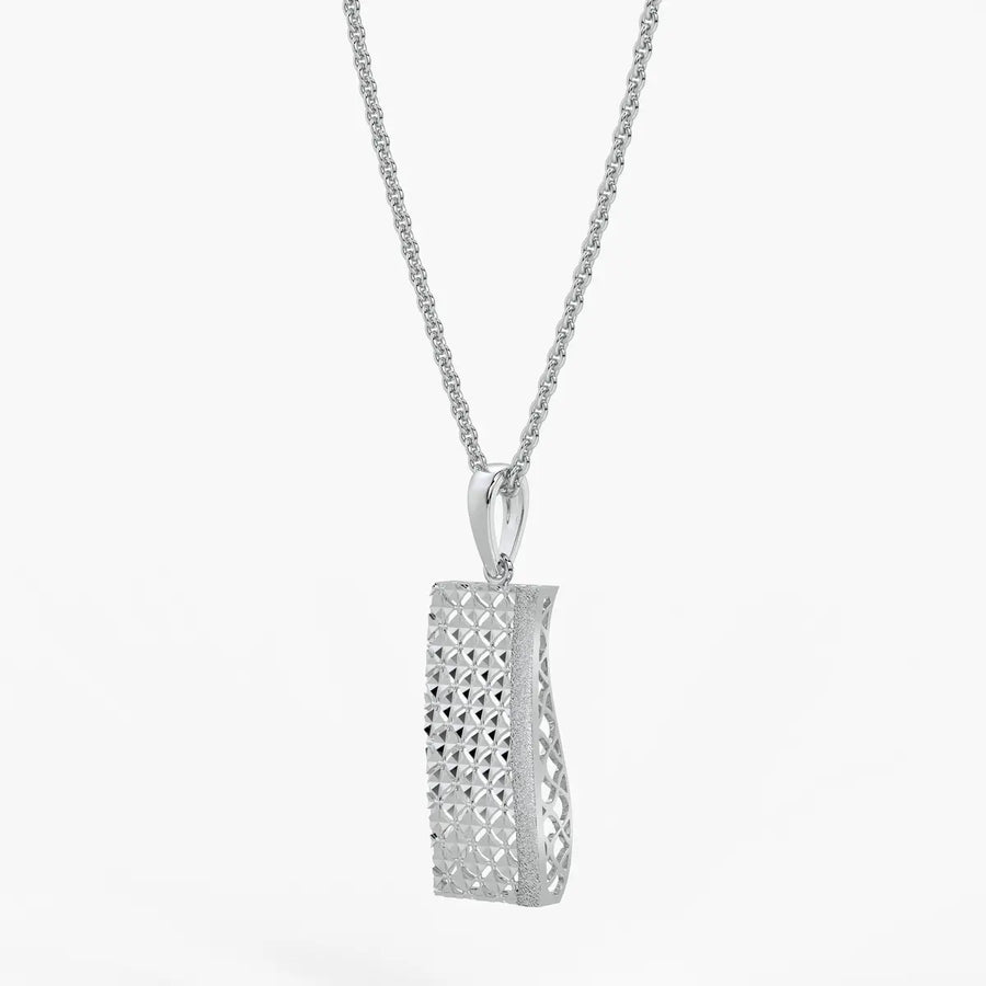 Rectangular Lattice Bar Drop Pendant