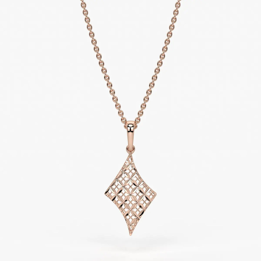 Rhombus Lattice Drop Pendant