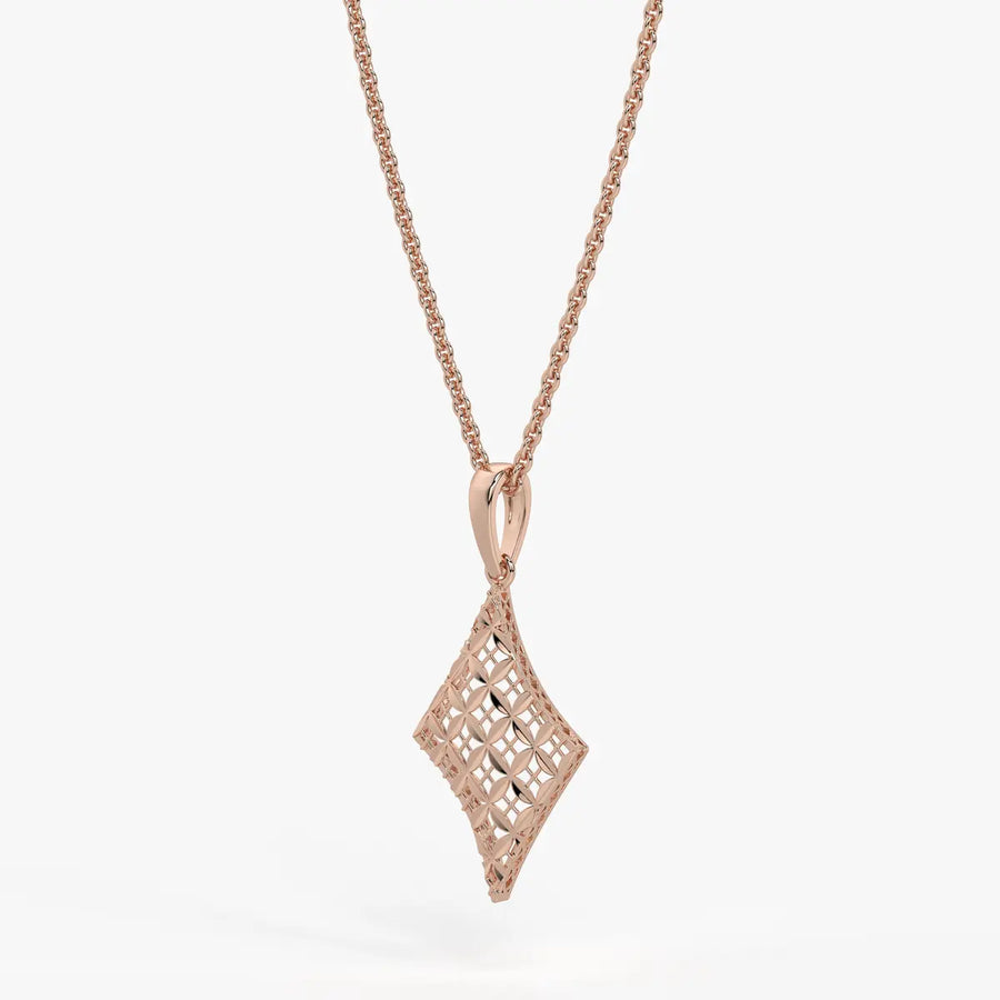 Rhombus Lattice Drop Pendant