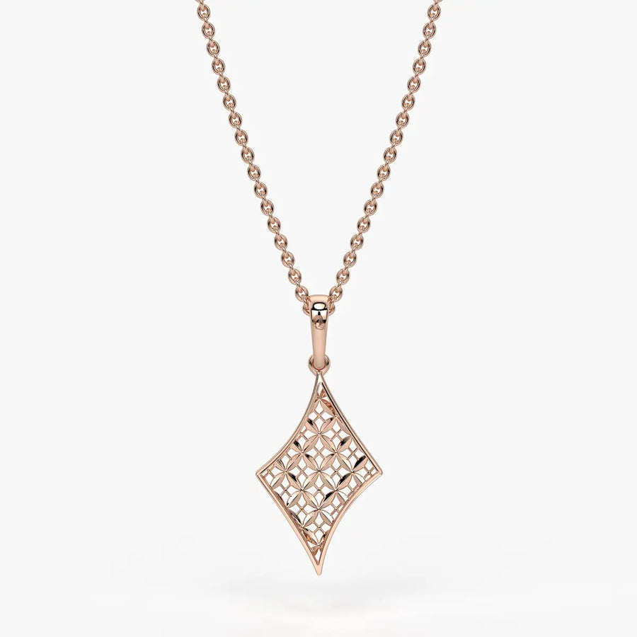 Rhombus Lattice Drop Pendant
