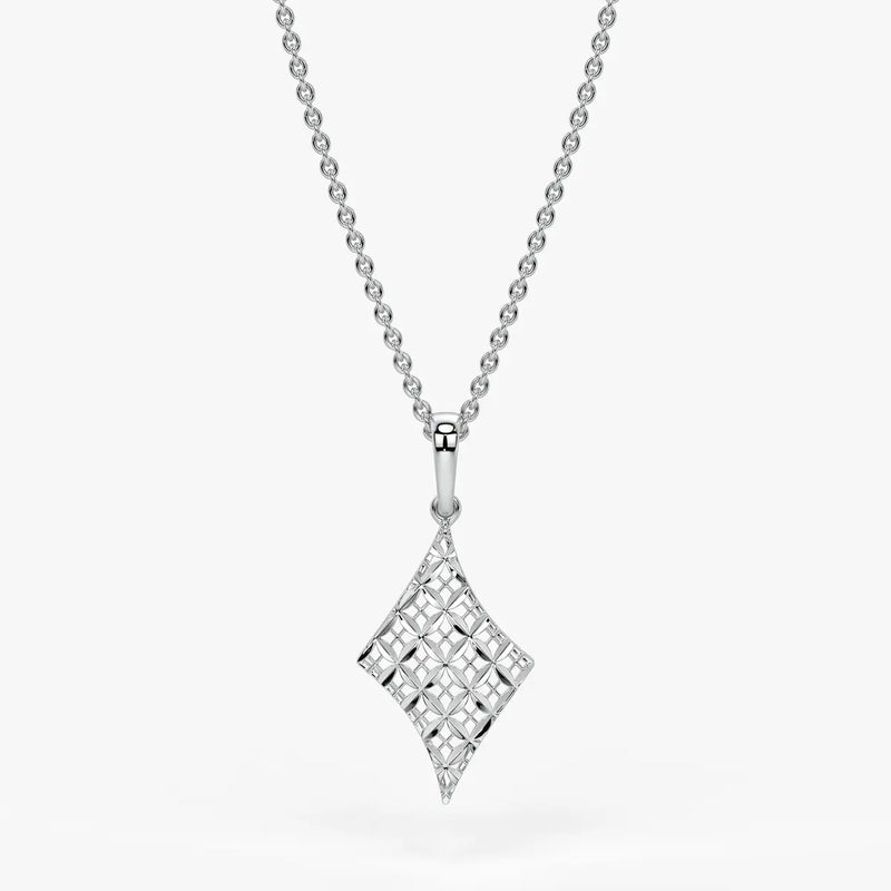 Rhombus Lattice Drop Pendant